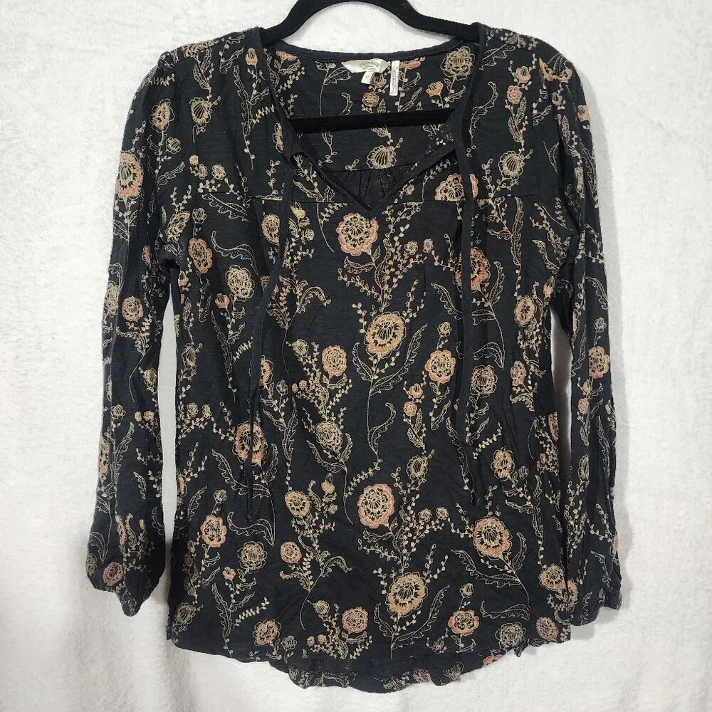 COPY - Women's Peasant Boho Fairycore US8 UK12* Cotton Fat Face Paisley Long Sl… - Picture 1 of 8